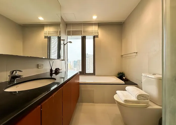 Apartamento Spacious High Rise 2br - Ultra Fast Wifi - Phrom Phong Bangkok